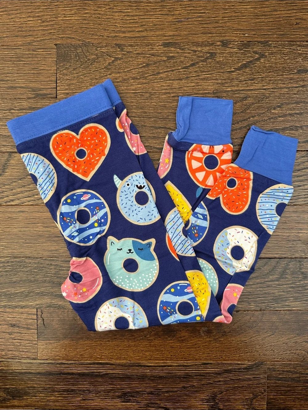Little Sleepies Navy Donut & Heart Print Pajama Set